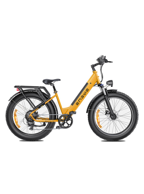 Bicicleta eléctrica con neumáticos anchos y doble suspensión